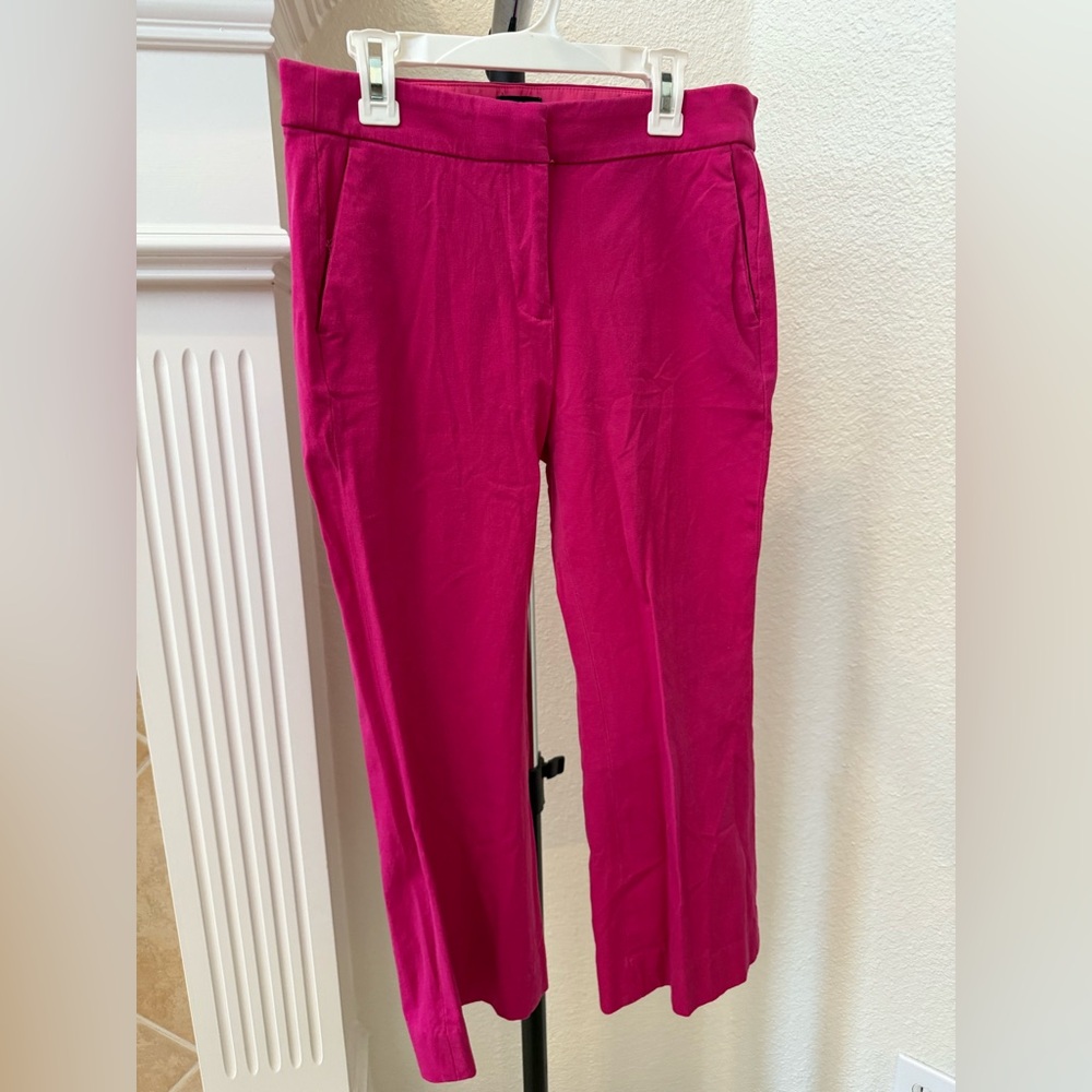 J. Crew Fuchsia Straight Leg Pants